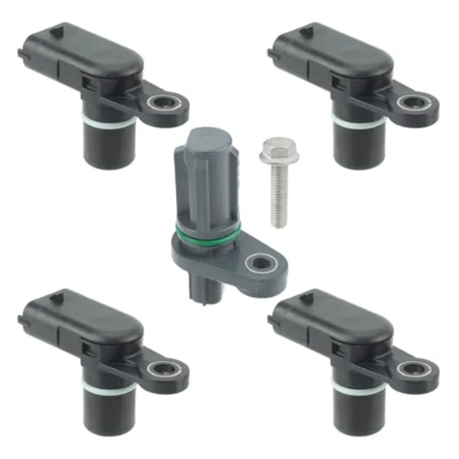 

4 датчика положения распределительного вала и 1 датчик положения коленчатого вала, заменяющие 12615371, 12615626, совместимые с автомобилями GM 2010-2020 гг.