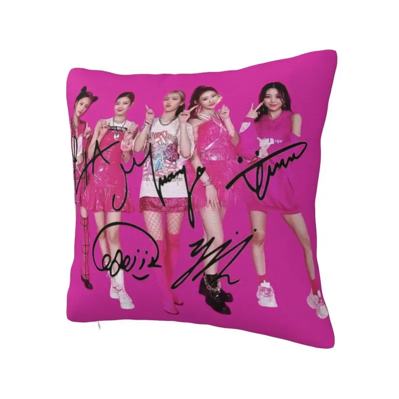 Kpop Group Itzys Korean Girls Singer Modern Throw Pillow Cover Bedroom Decoration Car Cushion