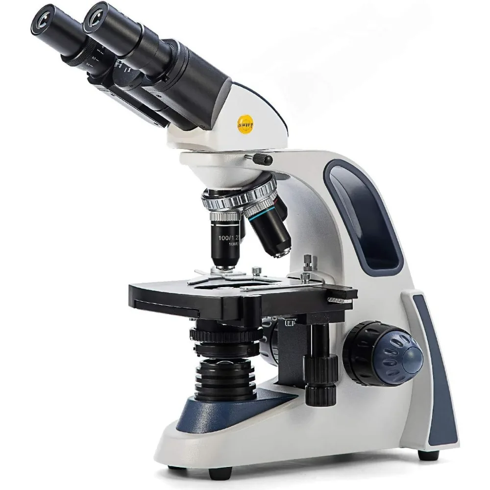 

Binocular Compound Microscope,40X-2500X, Research-Grade Lab Microscope with Wide-Field 10X and 25X Eyepieces, Mechanical Stage