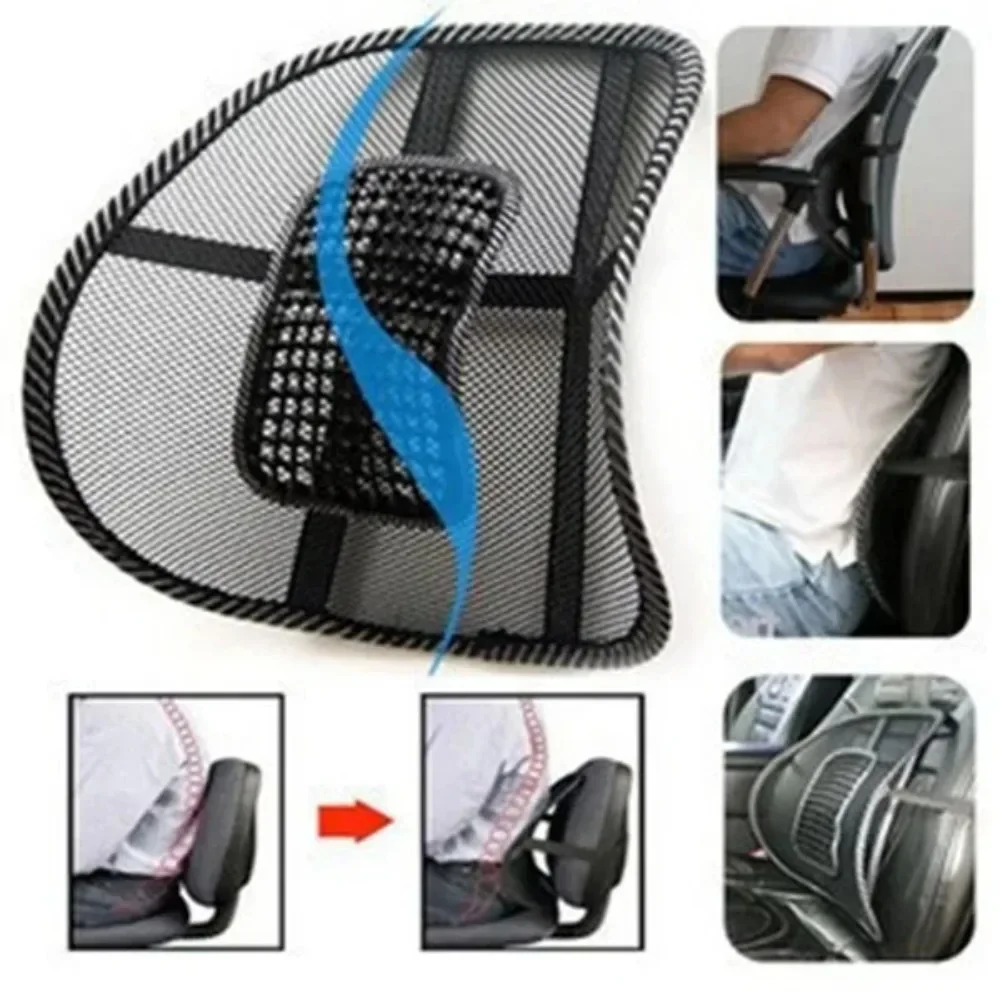 Chair Back Support Massage Cushion Mesh Relief Lumbar Brace Car Truck Office Home Cushion Seat Chair Lumbar Back Support Chair