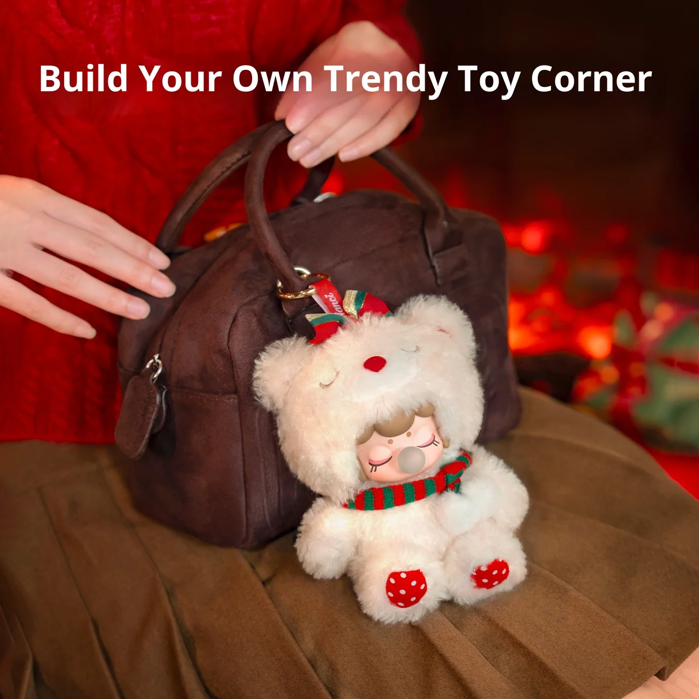 ตุ๊กตาหมีคริสต์มาสใหม่ ของเล่นอนิเมะ ขนแกะนุ่ม น่ารัก ของตกแต่งห้อง ของสะสม ของขวัญวันเกิดสำหรับเด็กผู้หญิง