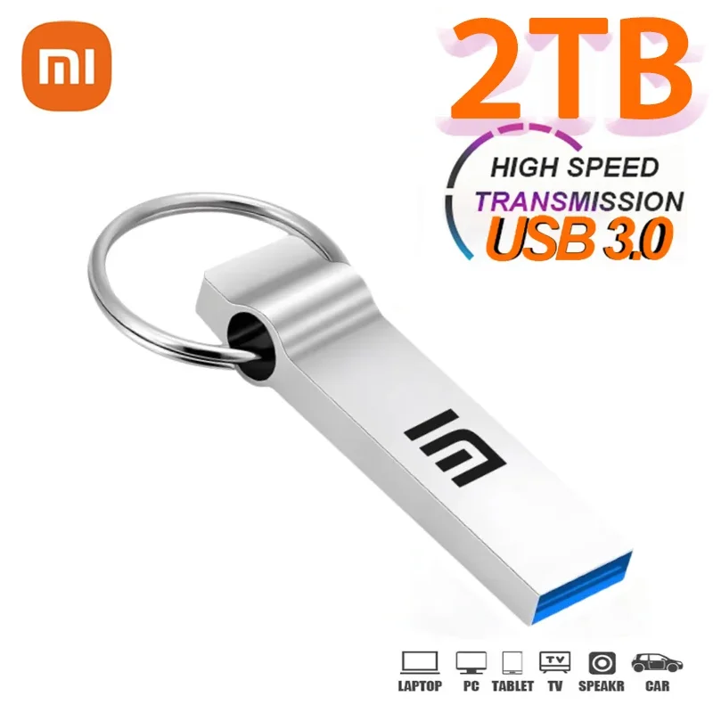 USB-флеш-накопители Xiaomi на 1 ТБ, 3.0 2 ТБ, высокоскоростная переносная металлическая флешка, Портативная Usb-карта памяти, U-диск, водонепроницаемый адаптер