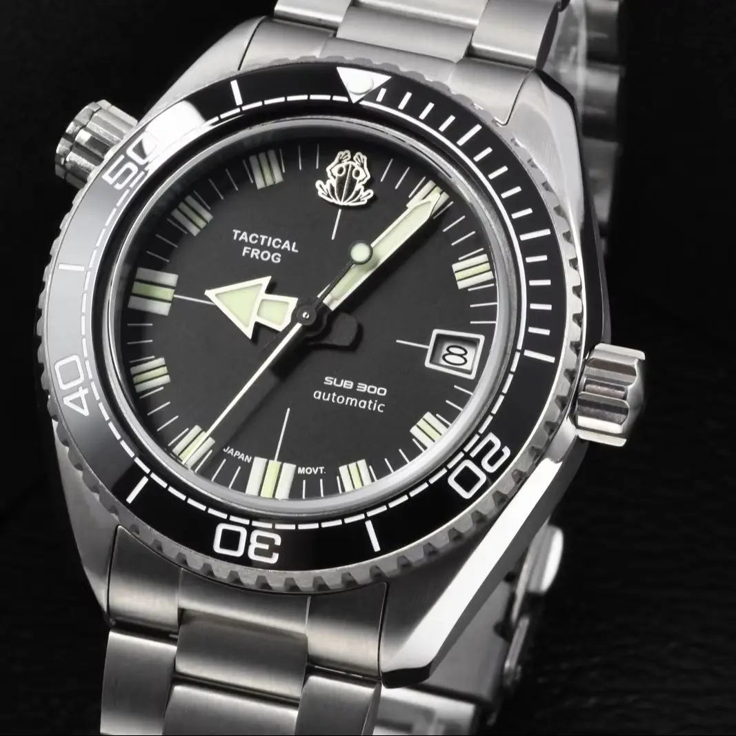 Tactical Frog New Men Automatic Watch 41mm Mechanical Wristwatch Titanium Dive 200M Waterproof C3 Luminous Sapphire Mirror NH35 view 6