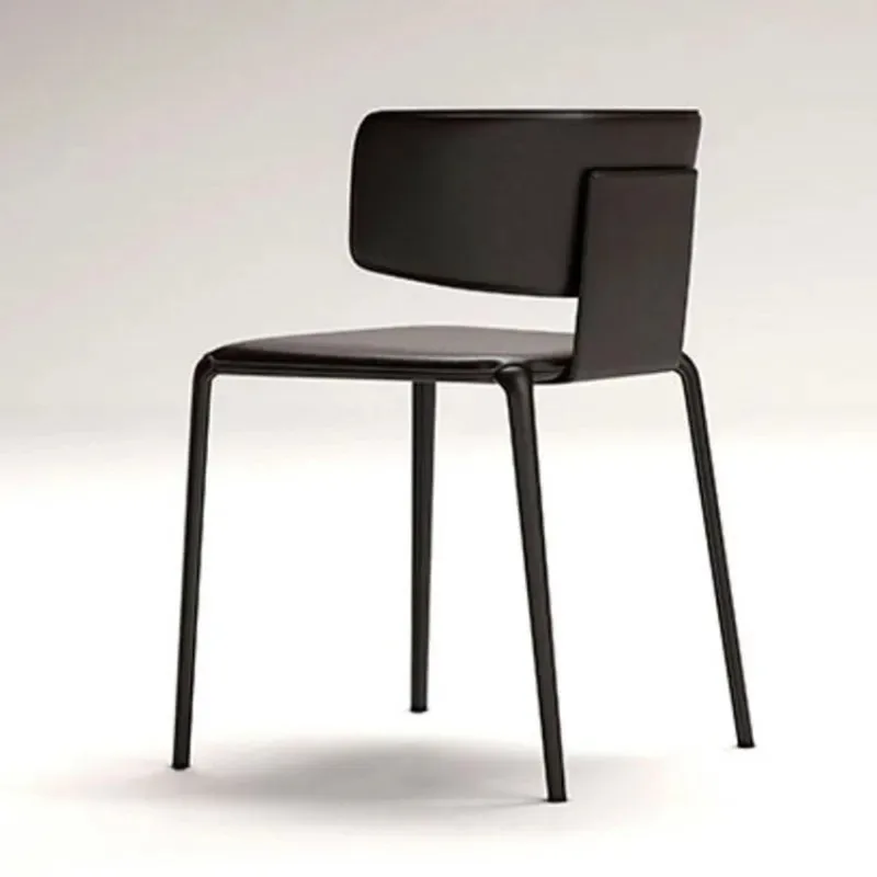 Minimalistyczny design Krzesło do jadalni Nowoczesne skórzane oparcie Restauracja Kuchnia Krzesło do jadalni Dobry Silla Comedor Meble do jadalni