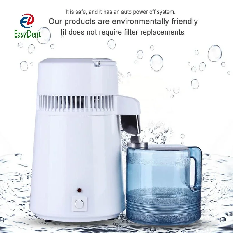 House Use Pure Water Distiller 4L Distilled Water Machine  Purifier Stainless Steel Water Filter Plastic Jug