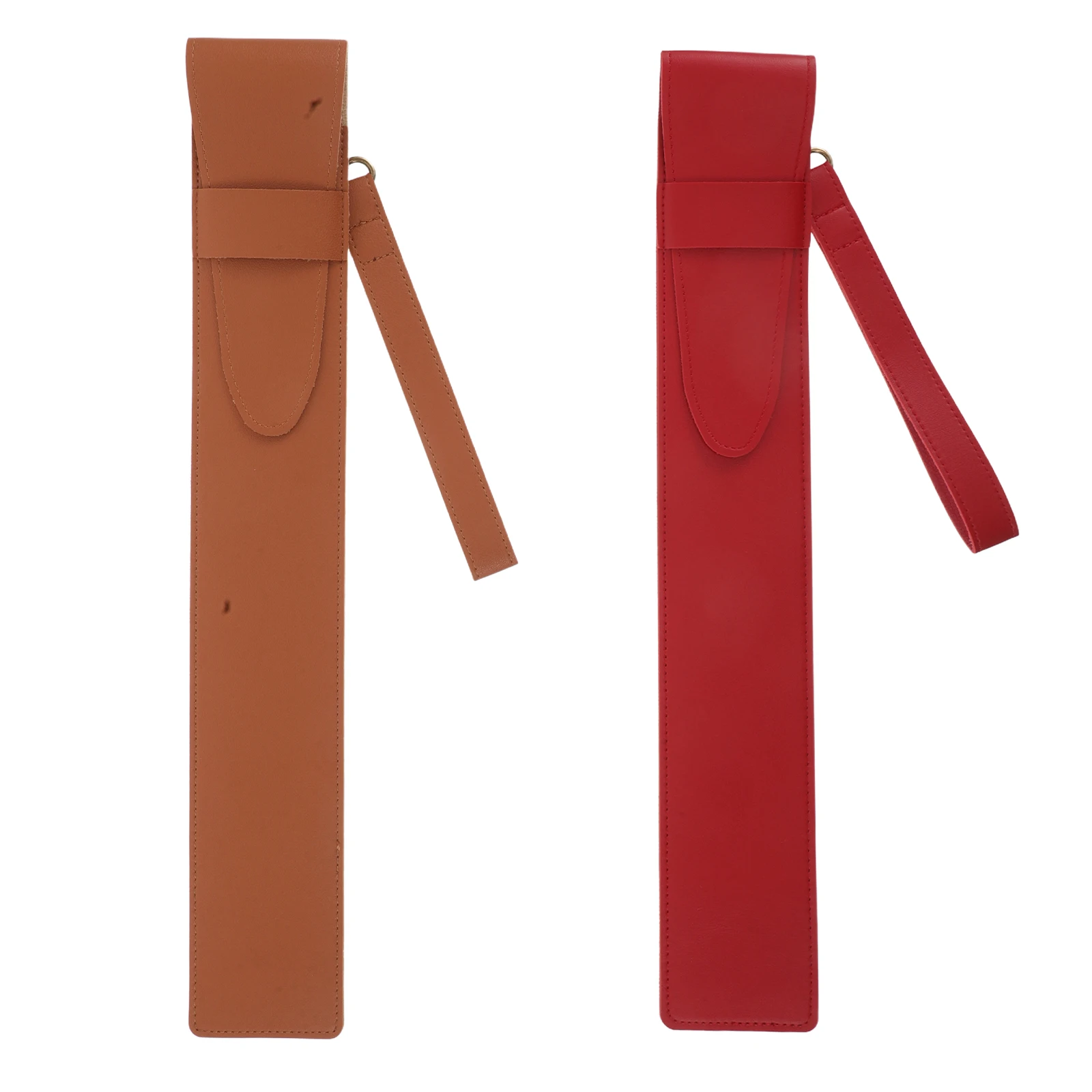 

2Pcs Retro Drumstick Bag Holder Portable PU Drum Stick Case Drum Accessories Carrying Bag for Drummers 16.7x2.59in