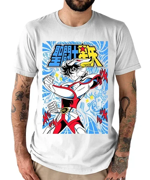 Camiseta unisex Caballeros del Zodiaco Seiya de Pegaso Cotton anime T-shirt