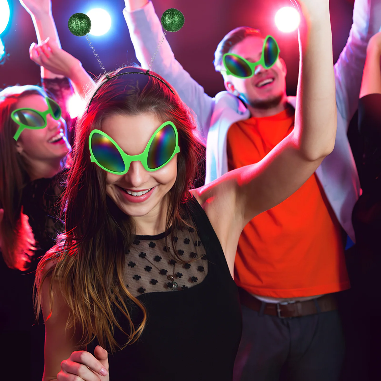 

2pcs Party Glasses Saucer Festival Headdress Lightweight Cosplay Accessories Fun Eyewear For Costume Wear Decorative