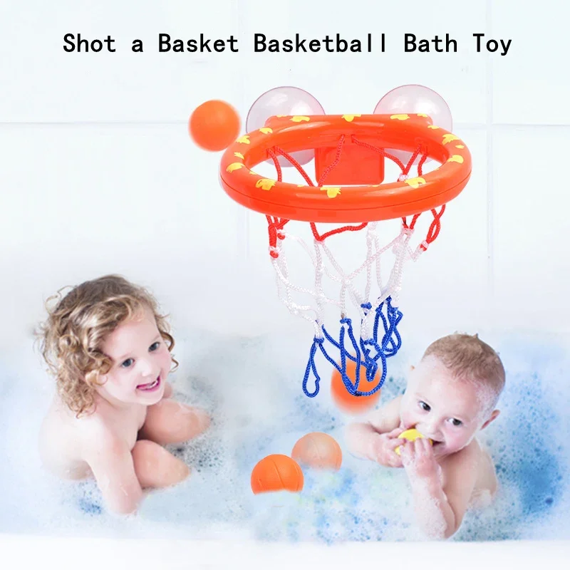 Basketbal Bad Speelgoed Voor Kids Schieten Game Baby Tubs Sucker Speelgoed Ouders Kinderen Interactieve Water Hoepel Zuignap 3 Ballen set