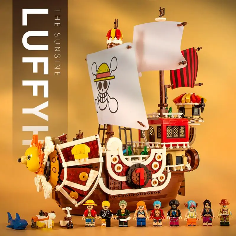 Education ONE PIECE building block Wanli Sunshine Luffy building block pirate ship boys assembled toy gift