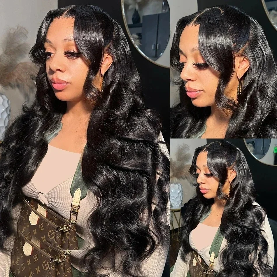 Perruque Lace Front Wig Body Wave Naturelle, Cheveux Humains, 13x4, 13x6, HD, Transparent, Pre-Plucked, 360, Closure, 360, pour Femme