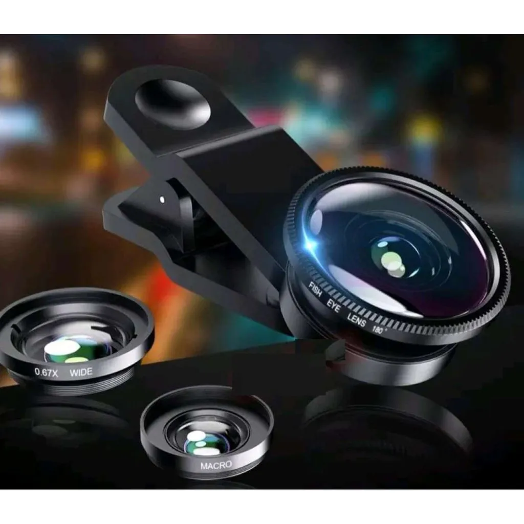 3 in 1 Phone Lens 0.67X Wide Angle Zoom Fisheye Fish Eye Lens For Smartphone Lenses with Phone Clip For iPhone Samsung xiaomi