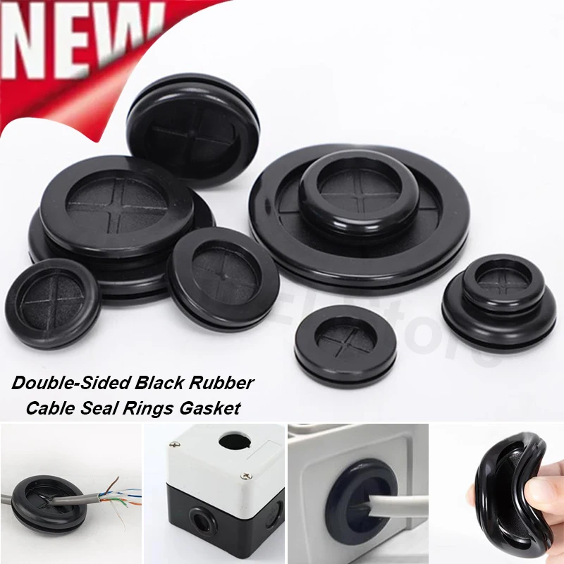 Double-Sided Rubber Wire Hole Dust Covers o ring seal gasket Snap-on rubber cable grommet gaskets cable clamp Wiring Accessories