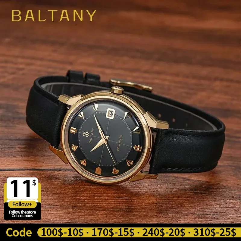 Reloj Baltny de 36 mm con Esfera Pie-Pan, Homenaje a la Constelación, Modelo S4106, Reloj de Vestir de Lujo, 5 Bar, 9015, Automático, Mecánico, para Hombre