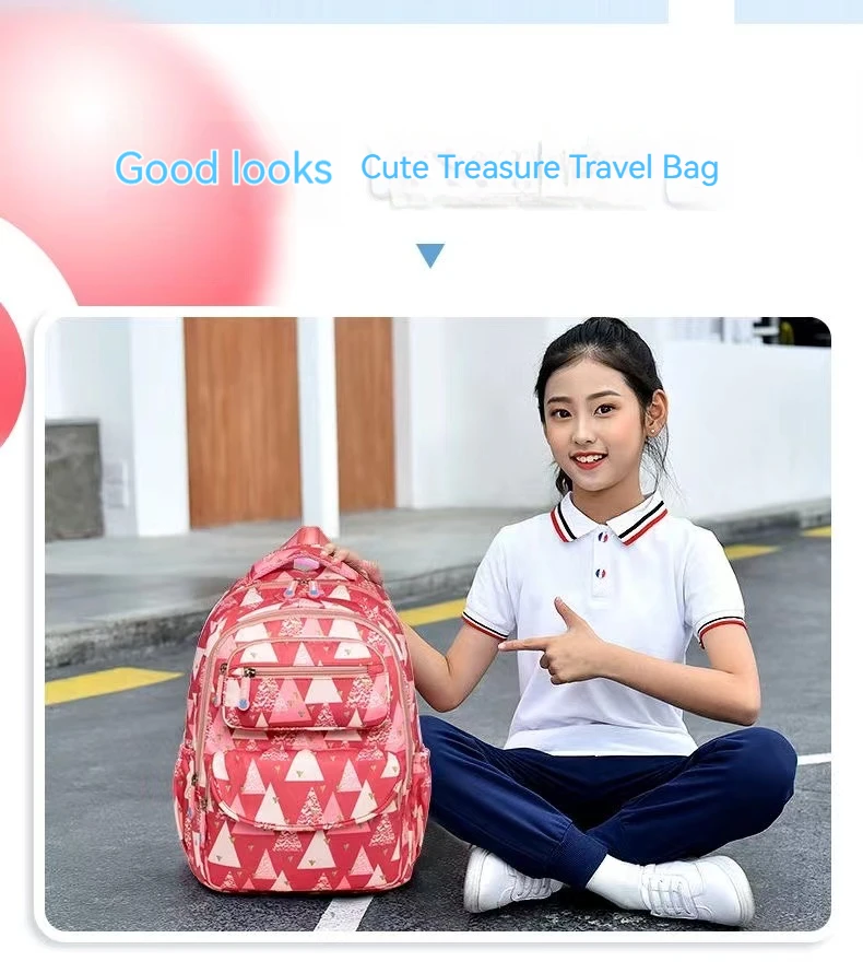 mozhiSFashion Backpack Junior High School Students Backpack Nylon Daily Rucksack Aesthetic Large Capacity for Teen Students