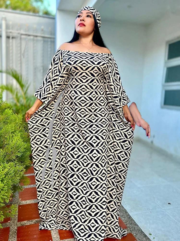 

New Plus Size African Elegant Classic Print Gown, Style for All Seasons Adult Ceremony & Ball