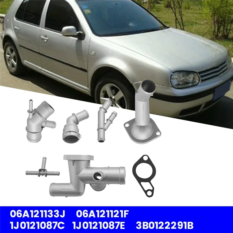 L10A 7 pezzi kit connettore flangia flangia motore in alluminio 06A121133J per Golf MK4 Jetta 1.8T TT 2000-2005 1J0121087C