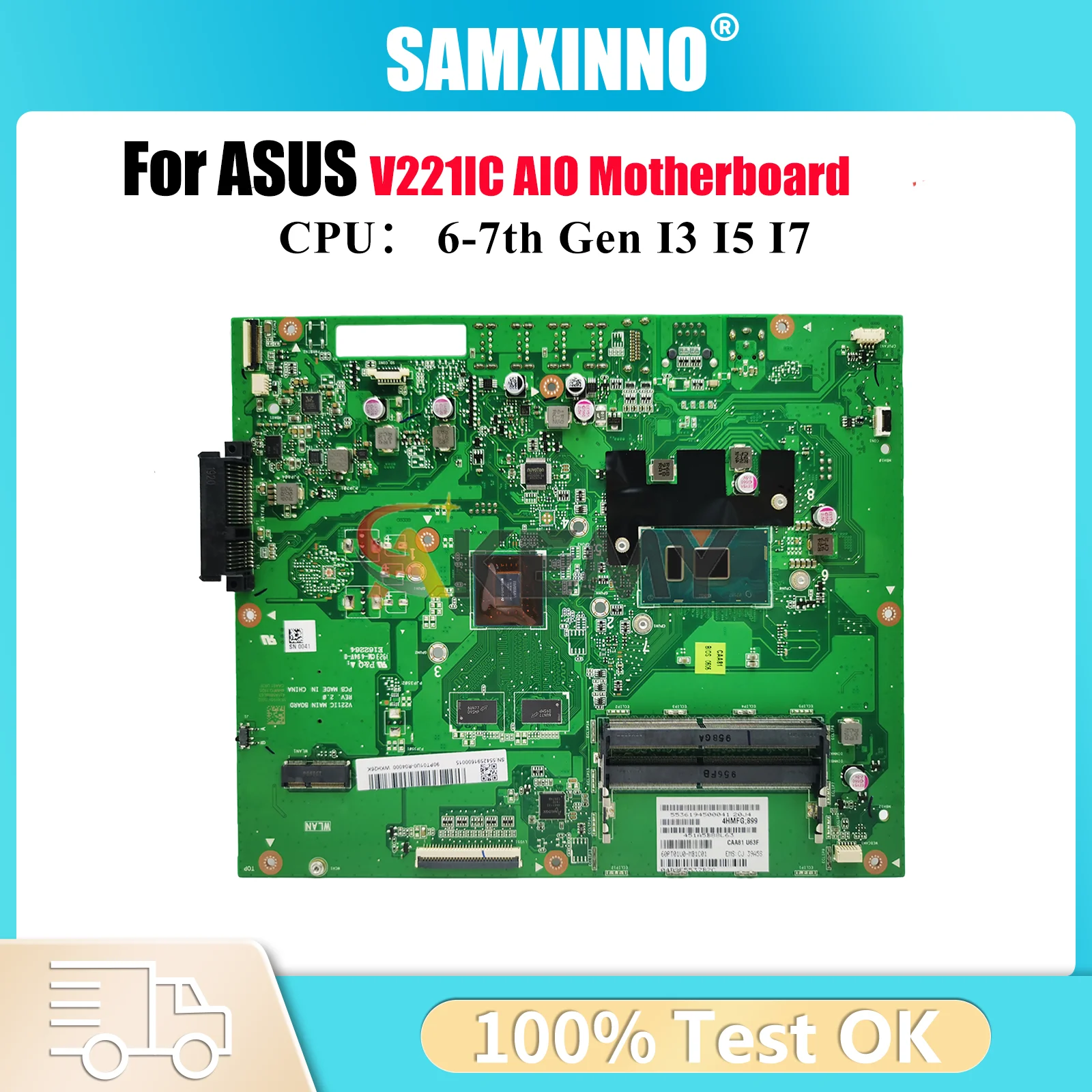 

Материнская плата V221IC для ASUS Vivo AiO V221ID V221IC V221I, материнская плата с процессором I3 I5 I7, 100% тестирование, ОК, быстрая доставка, высокое качество