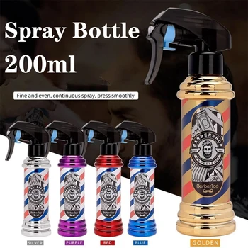 200ml garrafa de spray água alta pressão pode barbeiro estilista névoa fina pulverizador recipiente recarregável suprimentos barbearia