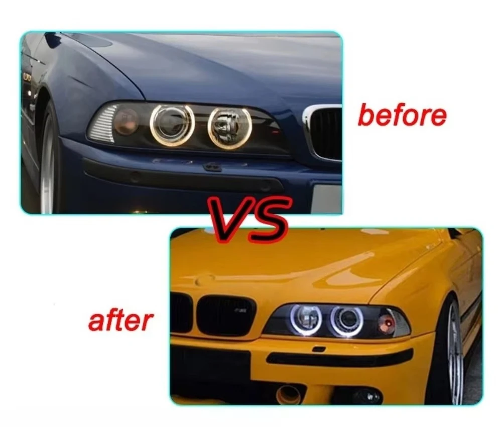 E39 headlamp 1998-2003 Upgrade 5 series bi-xenon beam of light headlamp headlamp yellow DRL Hid headlamp for retrofit