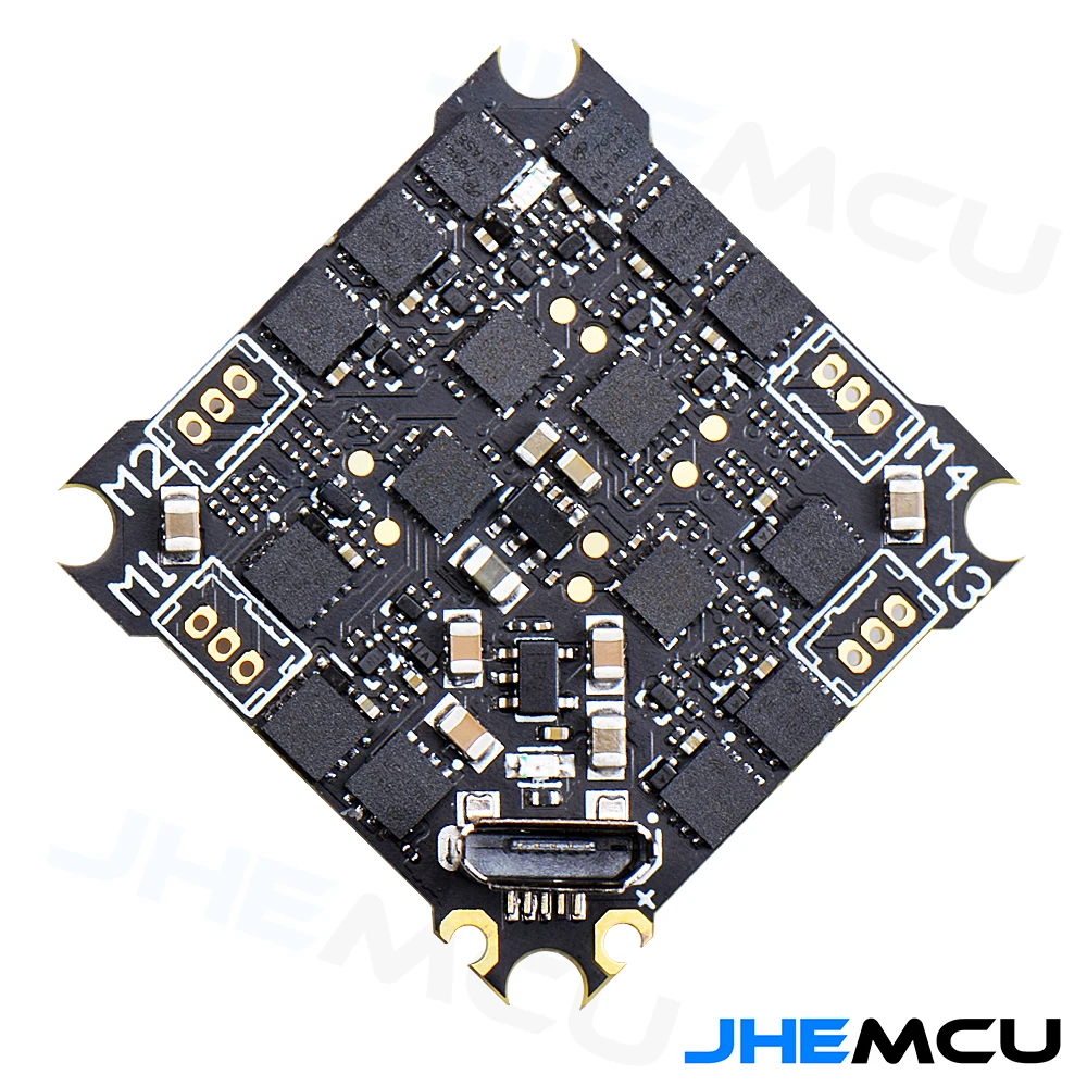 JHEMCU Ruibet F4AIO 12A F411 Flight Controller ICM42688P W/5V BEC Built-in 12A BLHELI_S 1-2S 4in1 ESC 25.5X25.5mm for FPV Drone