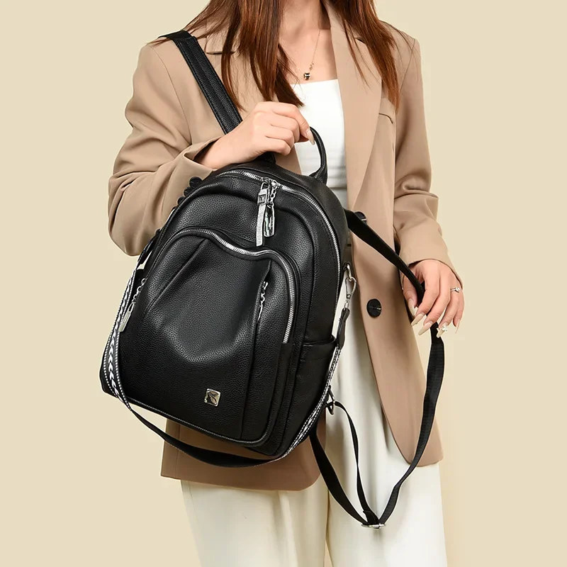 Hot Selling Women's Bag 2024New PU Luxury Material Fashionable Backpack with Good Quality Versatile Commuting Women's Travel Bag