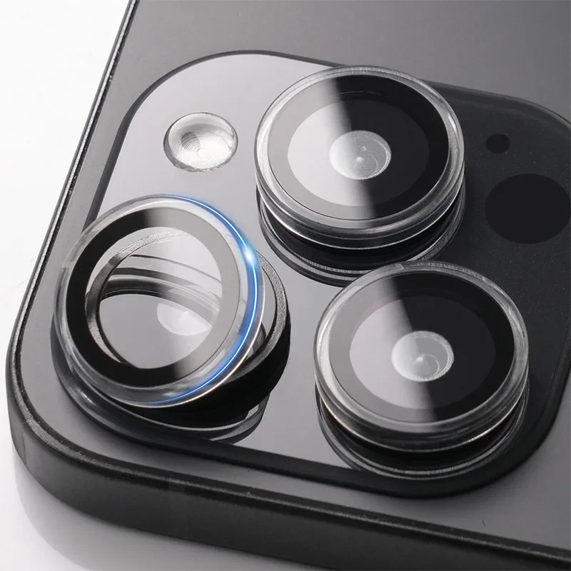 

Metal Camera Protector for iPhone 17 pro Max 17 Air 14 15 16 pro Max plus Alloy Ring with Tempered Glass Back Lens Cover Cap