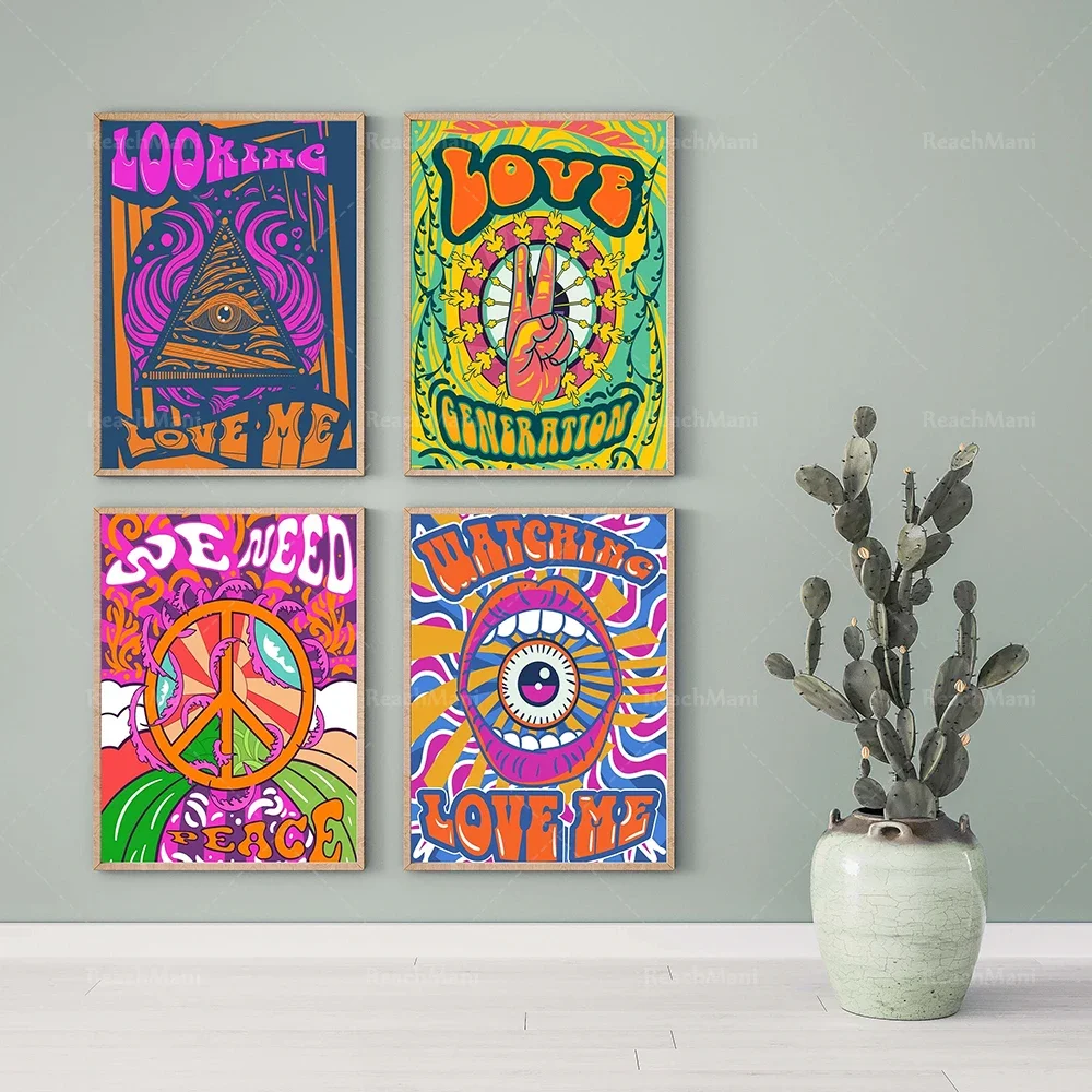 You are so golden poster, typography poster, love poster, 70s quote, 70s psychedelic art, home decor,
