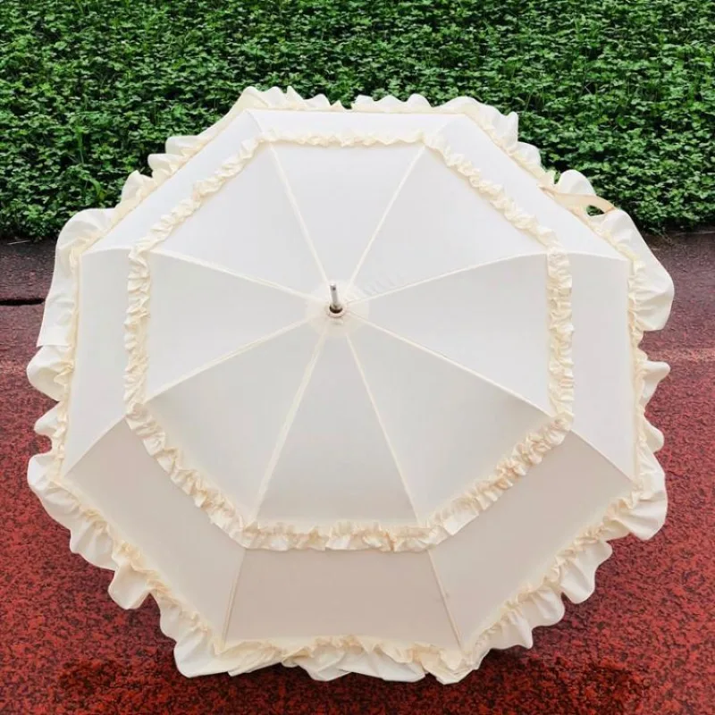 Wedding bridesmaid bride cos anime lace princess lace pink props shot elegant lo umbrella lolita