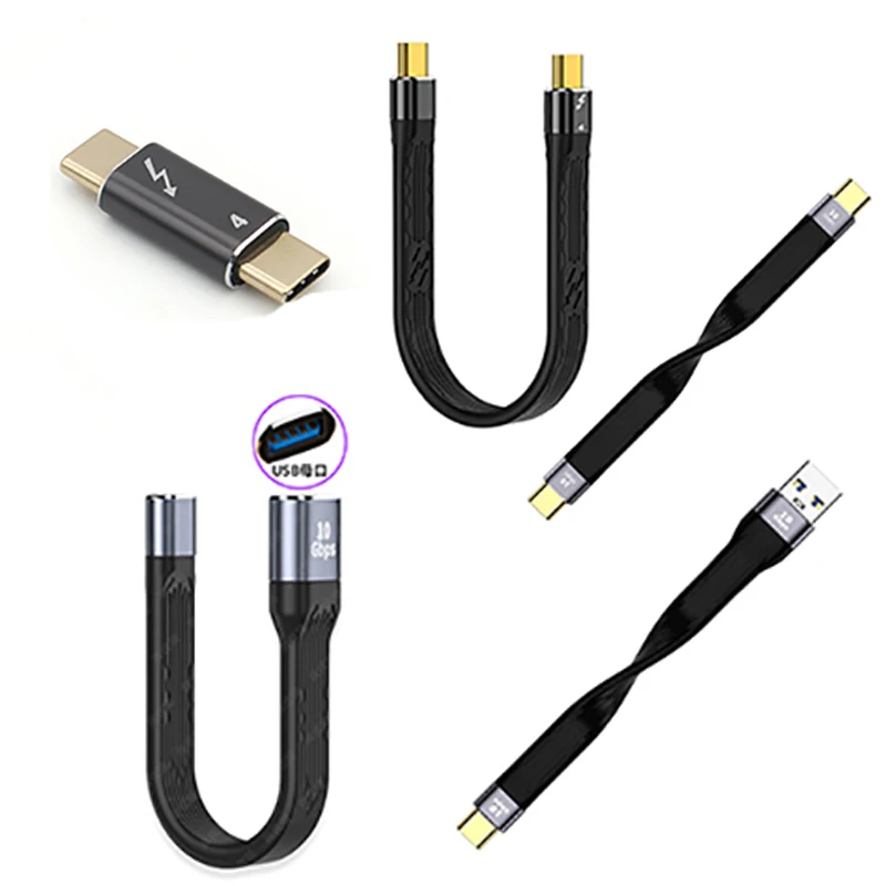 1PCS USB to Type C 10Gbps  OTG Date Cable Male to Female Data  charge Cord Connector for Laptop Tablet Mobile Phones Power Bank