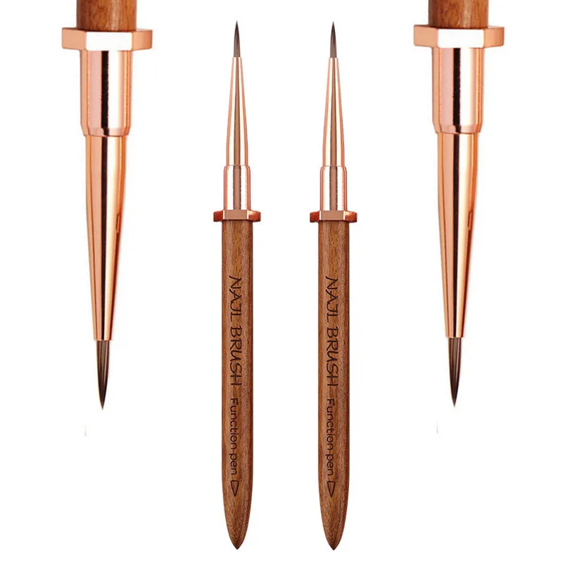 

Кисти для дизайна ногтей с фиксированной ручкой 6/9/11/12 мм, для гель-лака, для рисования и нанесения линий