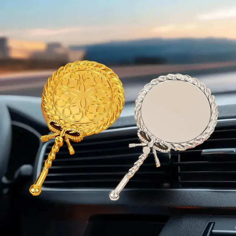 Specchio per trucco portatile vintage portatile Specchi cosmetici rotondi con presa a mano Strumento di bellezza per specchio antico nobile in stile europeo