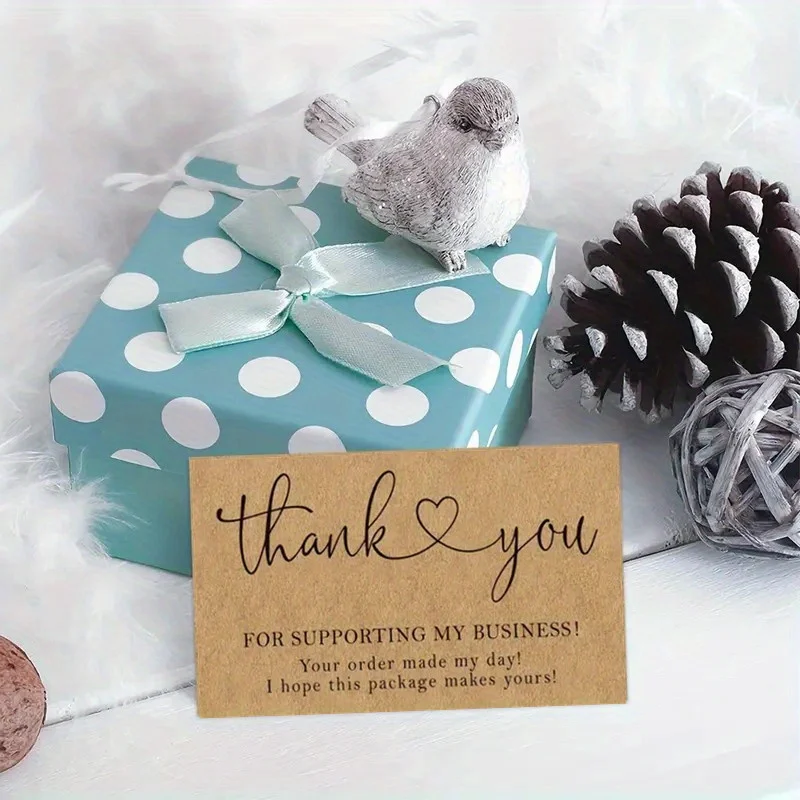 50 Corporate Thank You Cards to Express Gratitude to Customers, Including Gift Cards, And Retro Kraft Paper Cards for After view 2