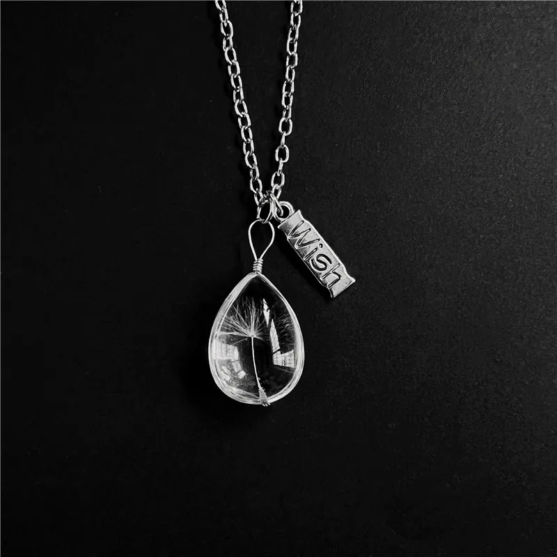 

Ювелирные изделия из семян Дэнтона, стеклянная бутылка, подарок для девочек, модный сплав, ожерелье, крестовая цепочка, без подвески, драгоценные камни