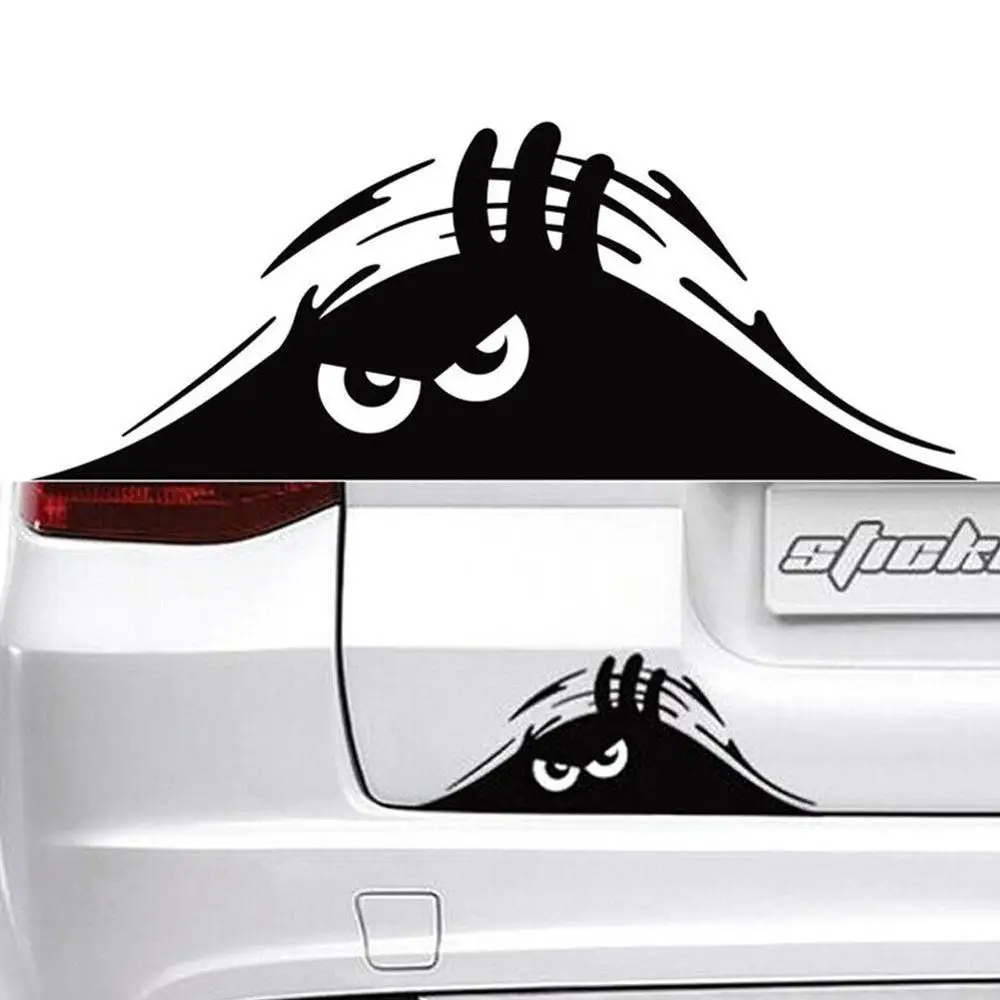 

19CM*7C MWaterproof Self-adhesive Car Sticker Scratch Cover Decal Auto Decoration Funny Peeking 3D Big Eyes Sticker Car Styling