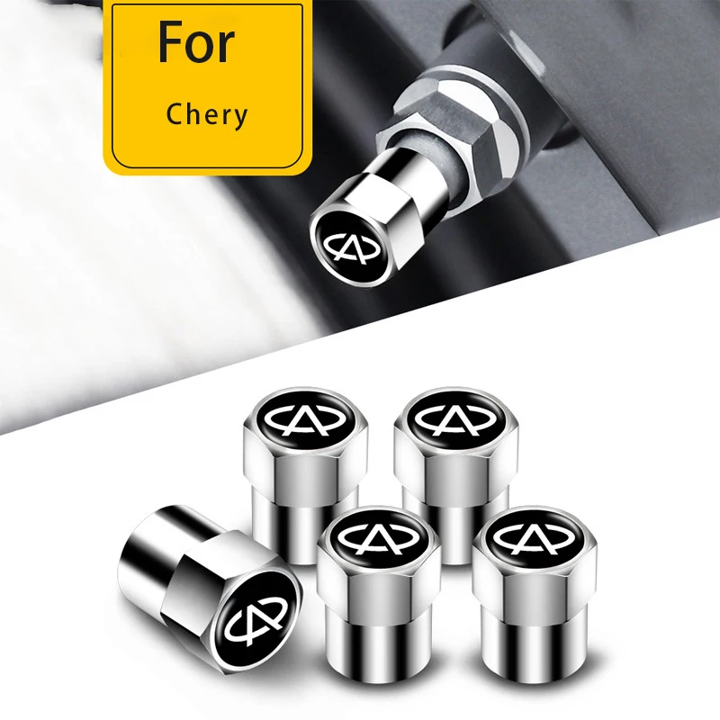 4Pcs Car Wheel Tire Valve Caps Airdust Covers For Chery Tiggo 8 7 6 4 3 5x Pro Arrizo Omoda 5 FX Fulwin Face QQ Accessories 2023