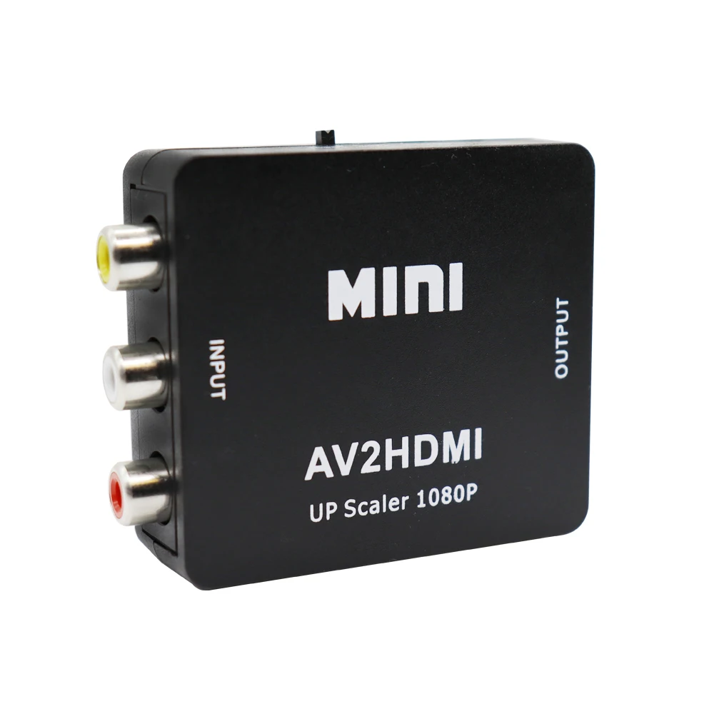 Av2hdmi Rca Av/Cvsb L/R Video Naar Hdmi-Compatibele Converter Box 1080P Ondersteuning Ntsc Pal Av Scaler Adapter Hd