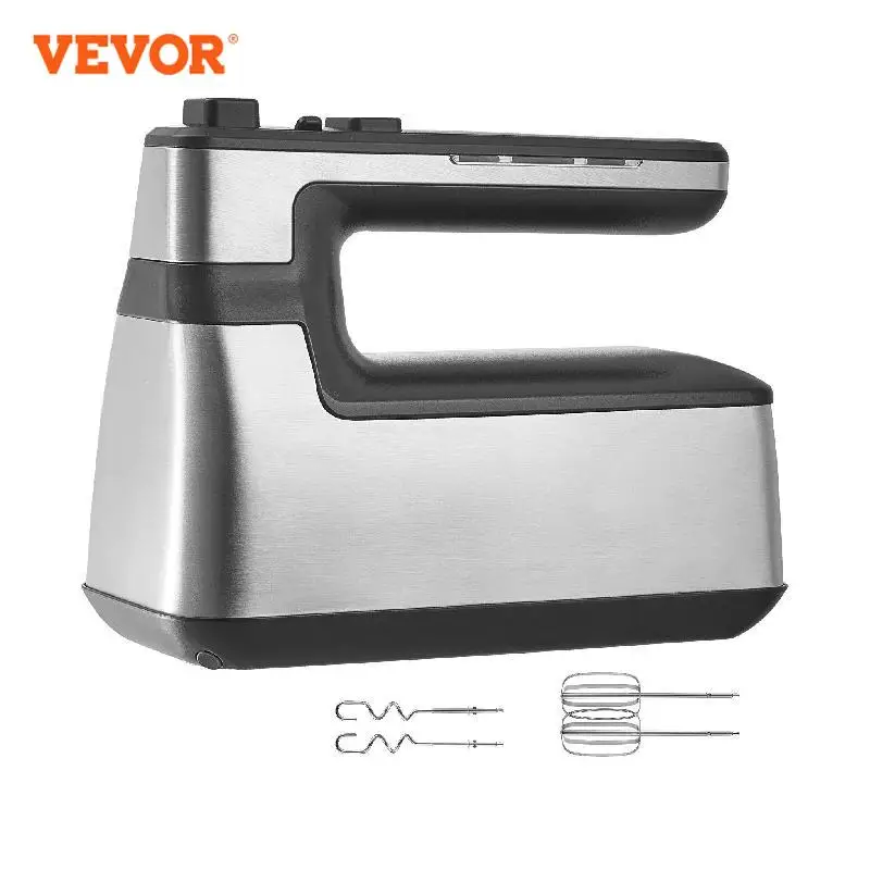 

VEVOR Cordless Electric Hand Mixer 100W Continuously Variable Electric Handheld Mixer with Turbo Boost Beaters Dough Storage Bag