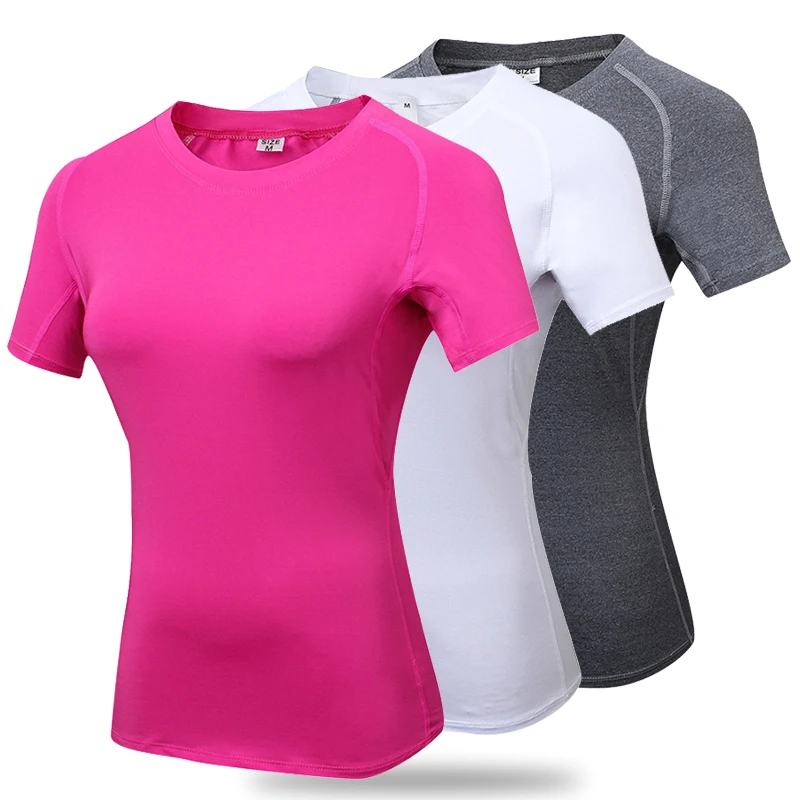 

Women Quick Dry Yoga Sports T-Shirt Slim Short Sleeve Tee Shirt High Stretch Running Jogging Gym Jersey Fitness Tops Custom Logo