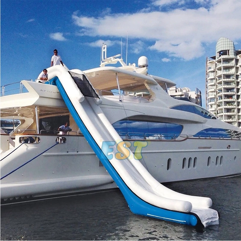 

Cruiser Water Park Slide Boat Slide Inflatable Yacht Floating Water Slide With Dock Pool for Summer（Customized products）
