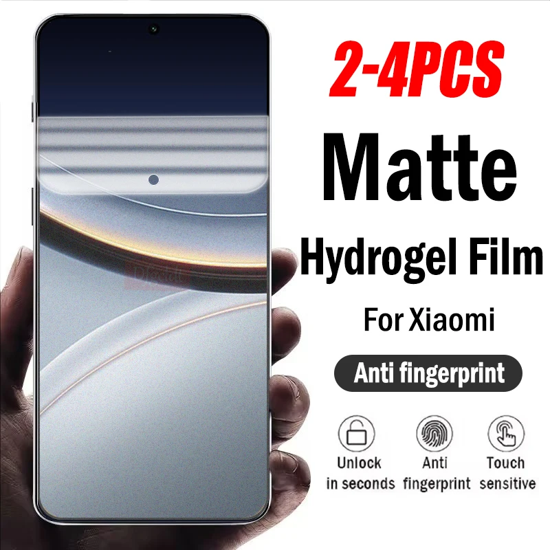 

2-4Piece Easy-Installation Matte Hydrogel Film for Xiaomi Poco F7 F6 F5 Pro F7 Ultra Screen Protector for Poco X3 X5 X6 X7 Pro