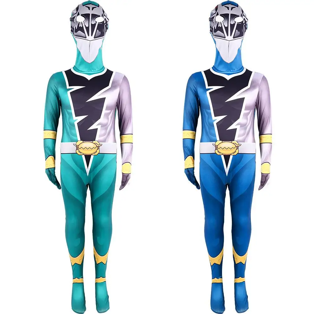 بدلة تنكرية للهالوين بنمط فرقة الفرسان، زي مموه للنساء، بدلة قطعة واحدة بنقش أوراق خضراء للعروض المسرحية