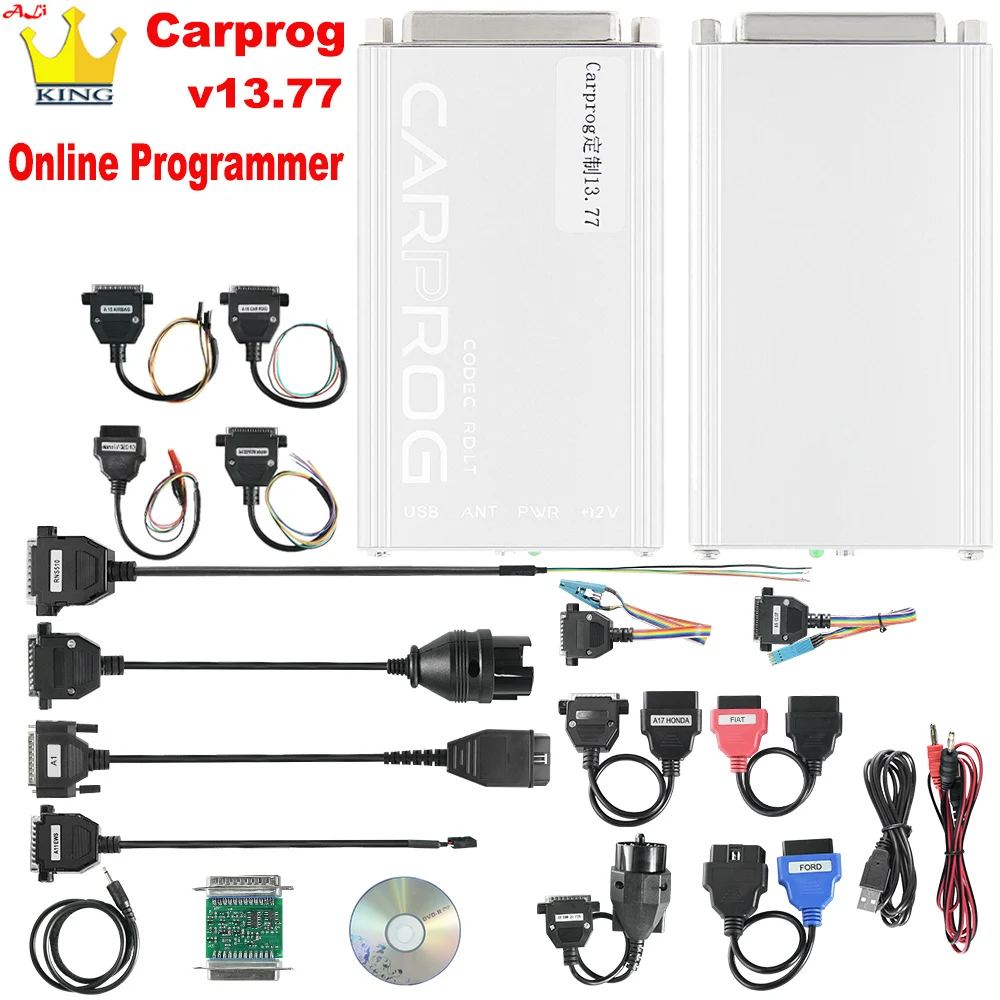Carprog V13.77 Full Set ECU Programmer with Keygen Online Version FOR BMW Audi VW Airbag/Radio/IMMO ECU reset Tuning repair Tool