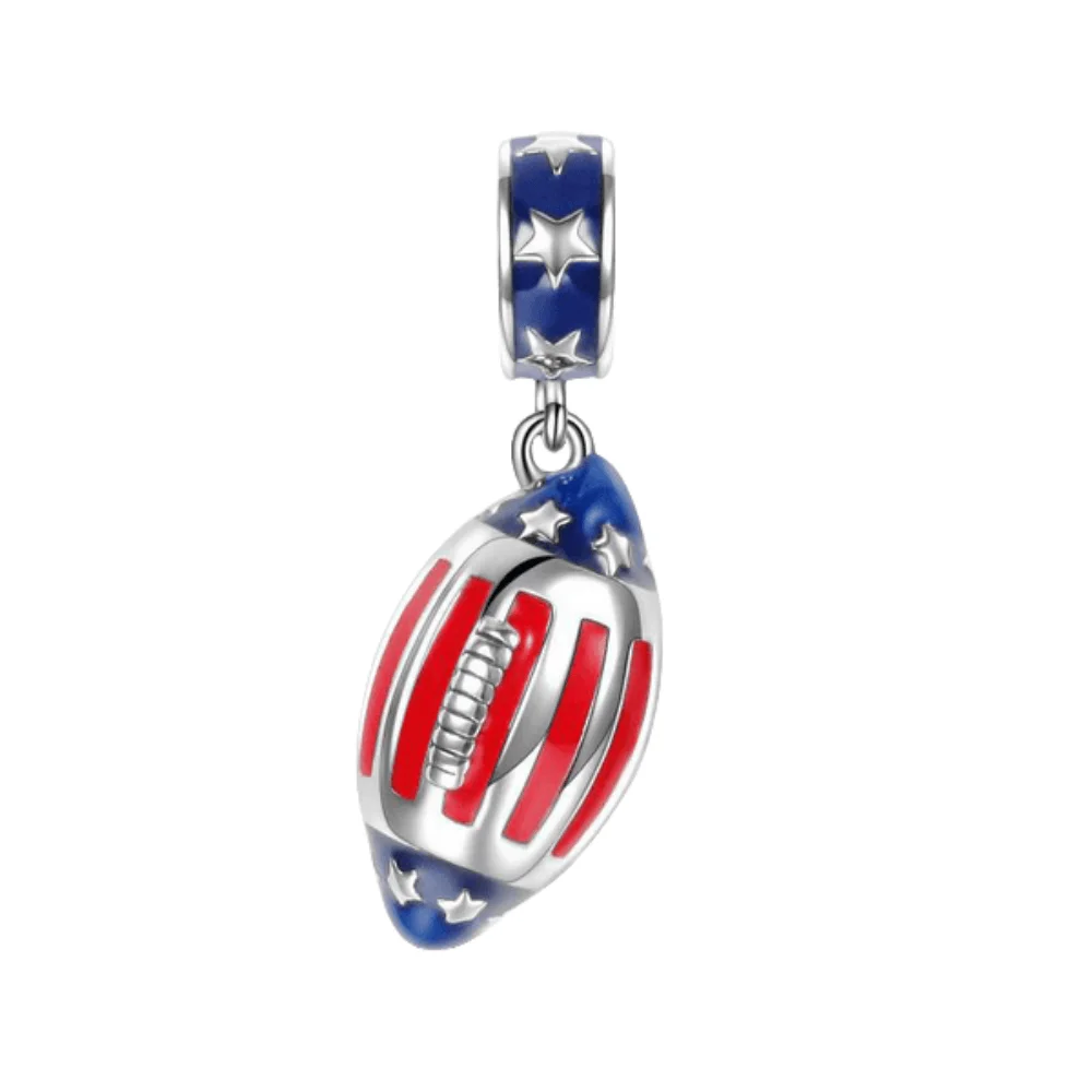 European 925 sterling silver flag pendant charm suitable for original jewelry bracelet pendant sparkling Ukrainian beads Pandora