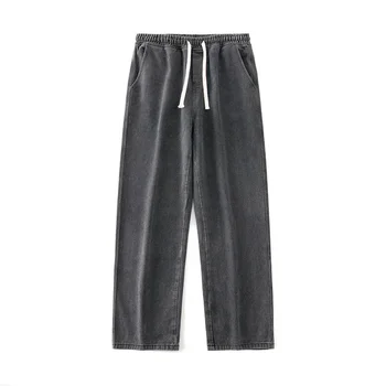 New Streetwear Loose Jeans Men Korean Style Fashion Loose Straight Wide Leg Pants Men's Brand Clothing Black Light Blue 6 New Streetwear Loose Jeans Men Korean Style Fashion Loose Straight Wide Leg Pants Men's Brand Clothing Black Light Blue 6