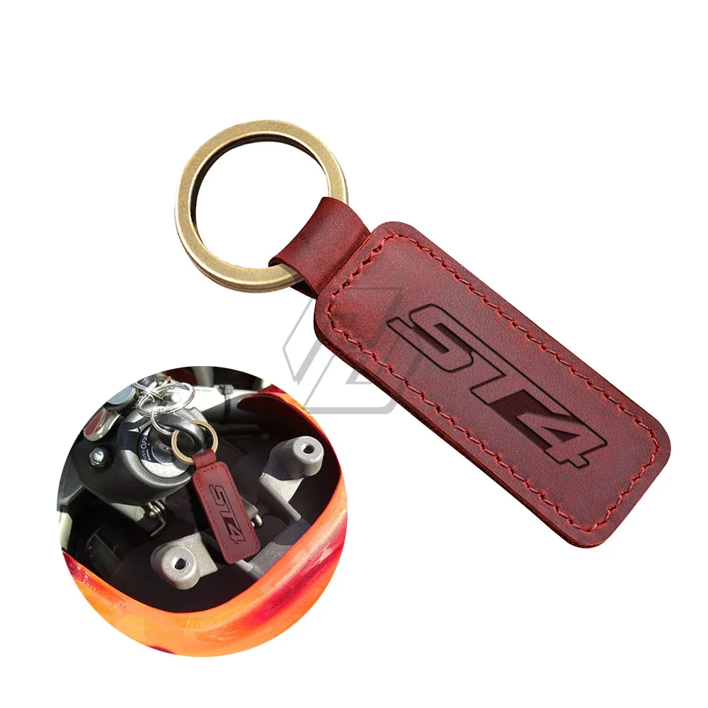 

Motorcycle Cowhide Keychain Key Ring Case for ST4 S ABS Streetbike