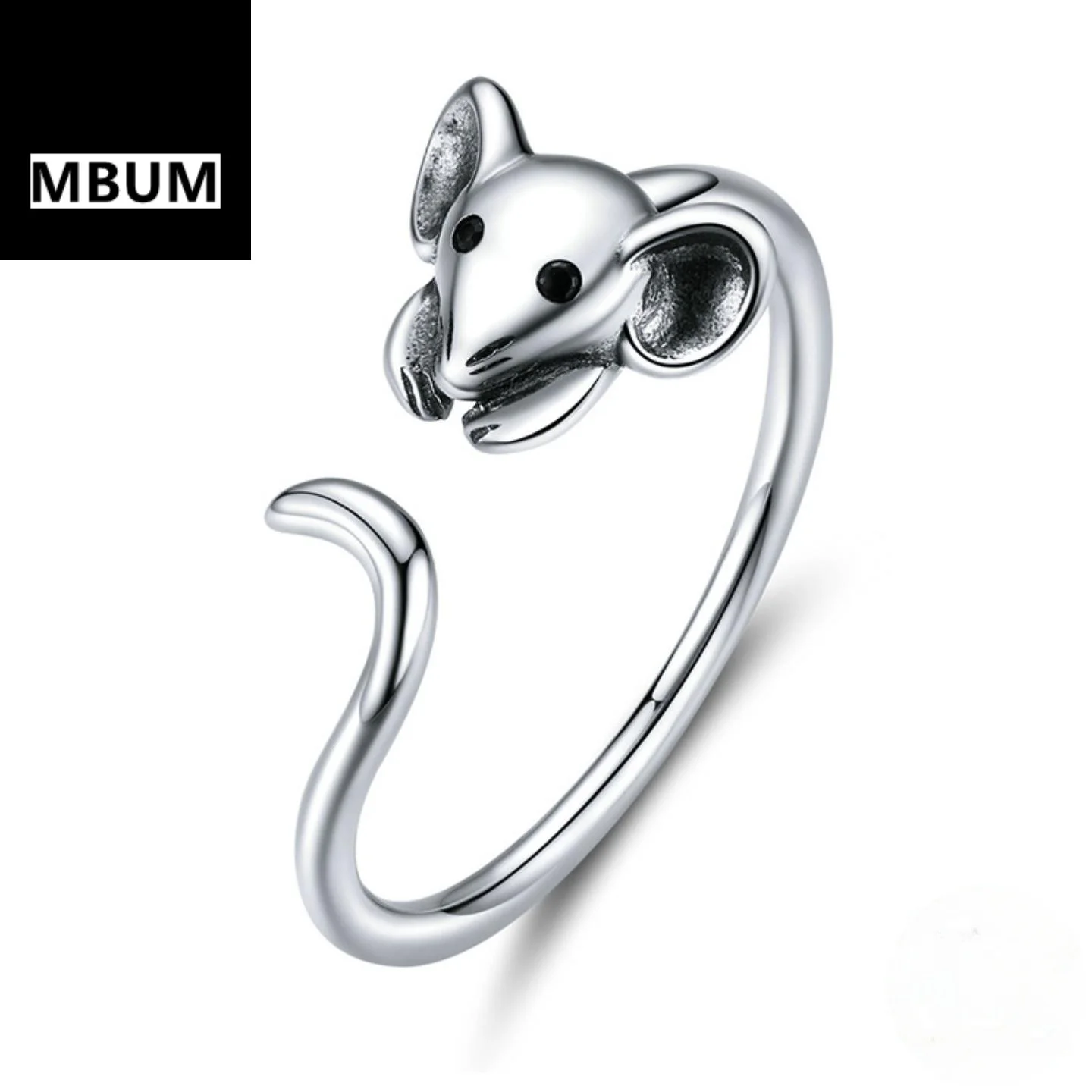 

Original New Year's Mouse Zodiac Pure Silver S925 Open Ring for Women Faionable Jewelry Gift in Gift Box Non-Cusizable