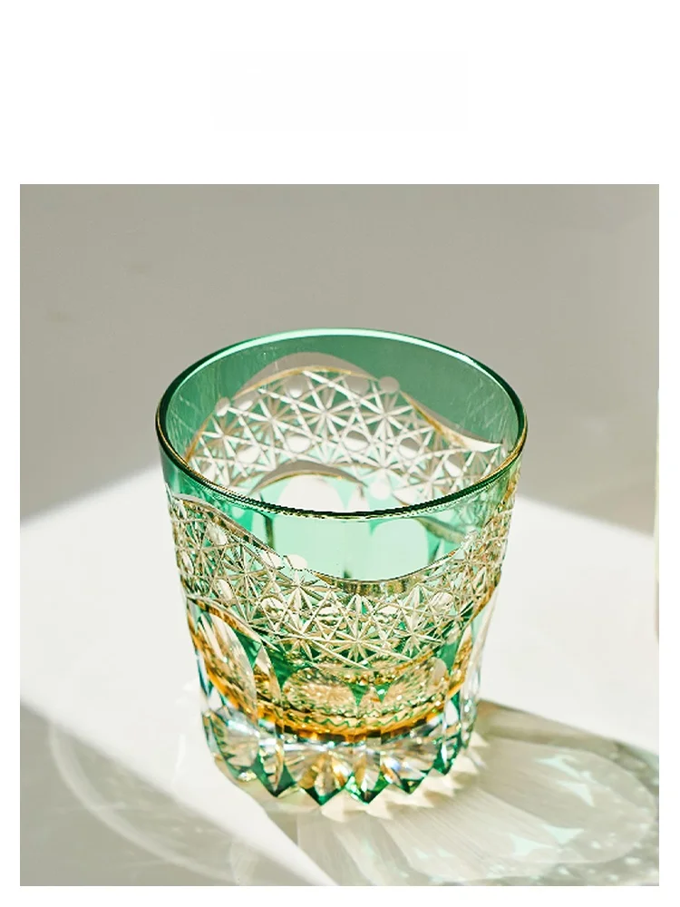 

Бокал для виски U Mi LIVING Morning Light, ручной работы, японский хрустальный стакан с огранкой для изысканных блюд и напитков