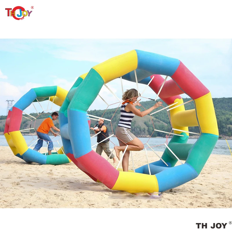 Rodillo de hierba de juguete para niños, juego rodante, bola de rodillo inflable, ruedas de rodillo inflables para niños