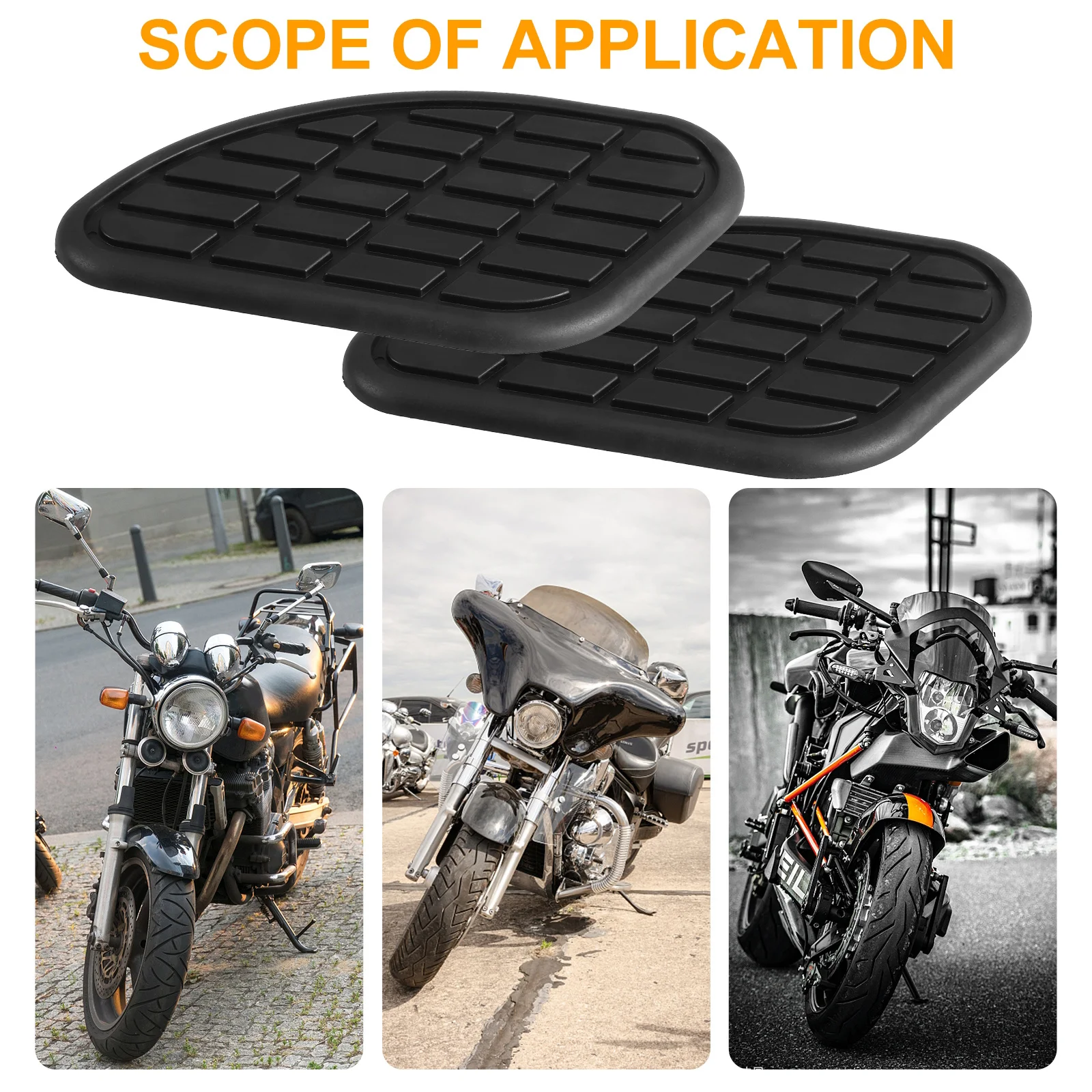 

1 пара наклеек на бак мотоцикла, прочные, нескользящие, легко наносимые, стильная защита для велосипедных ручек бака